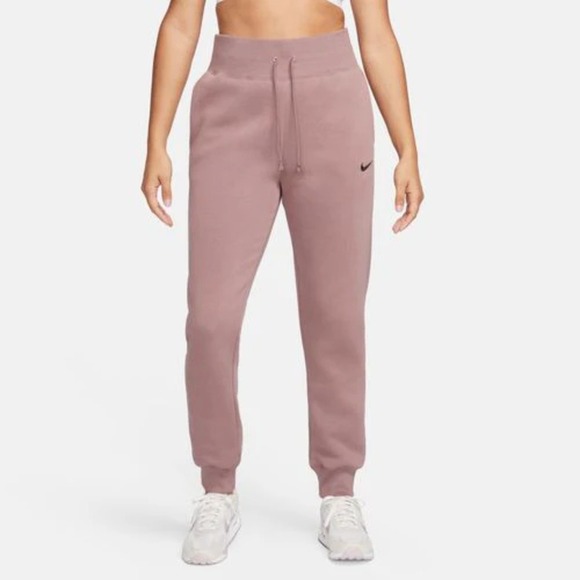 Nike | Phoenix Fleece High-Waisted Jogger Sweatpant in Mauve size‎ Small - Picture 1 of 8